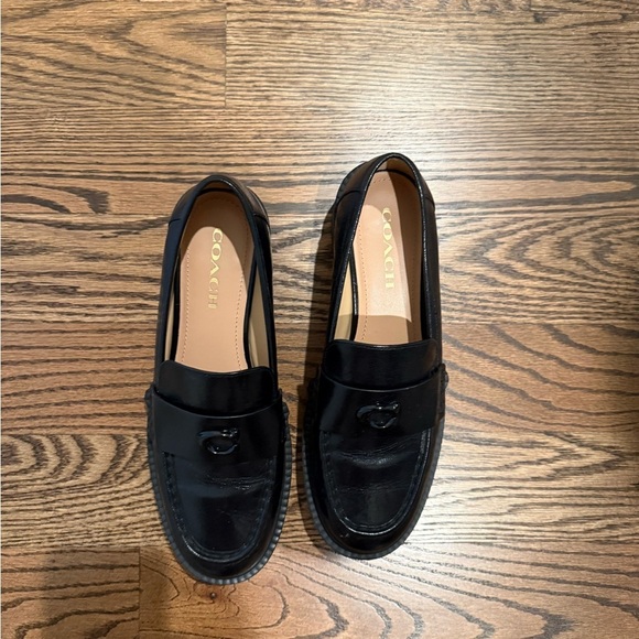Coach Black Leather Loafers - Picture 4 of 7